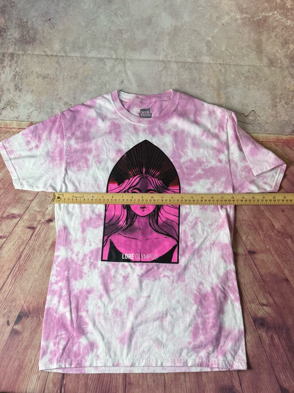 Olympus Pink Tie-Dye Persephone Graphic Tee Size Medium - Picture 9 of 10